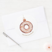 Minimalistische kerst donut Ornament Sticker (Envelop)