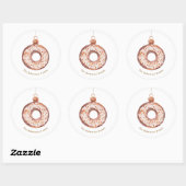 Minimalistische kerst donut Ornament Sticker (Vel)