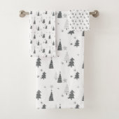 Minimalistische Kerst Eenvoudige Hand-getrokken Bo Bad Handdoek (Insitu)