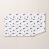 Minimalistische Kerst Eenvoudige Hand-getrokken Bo Bad Handdoek (Handdoek)