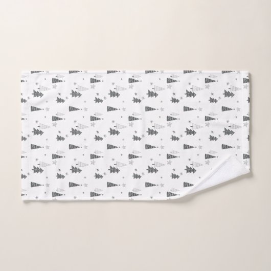 Minimalistische Kerst Eenvoudige Hand-getrokken Bo Bad Handdoek (Handdoek)