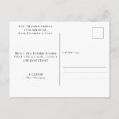 Minimalistische kerst eenvoudige rode foto feestdagenkaart (Achterkant)