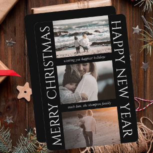 Minimalistische Kerst Elegante eenvoudige fotocoll Feestdagenkaart