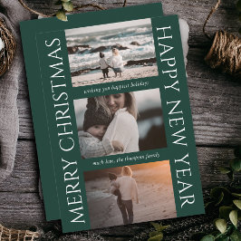 Minimalistische Kerst Elegante eenvoudige fotocoll Feestdagenkaart