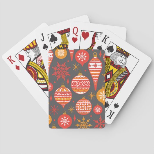 Minimalistische Kerst Esthetische Patroon - Vakant Pokerkaarten (Achterkant)