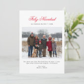 Minimalistische kerst Feliz Navidad Foto Spaans Feestdagenkaart (Staand voorkant)