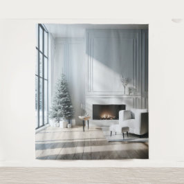 Minimalistische Kerst Glow BackDrop Wandkleed