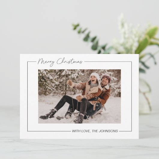 Minimalistische kerst Kaart (Staand voorkant)