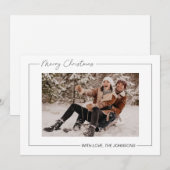 Minimalistische kerst Kaart (Voorkant / Achterkant)