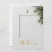 Minimalistische kerst Kaart met fotoruimte (Voorkant)