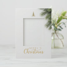 Minimalistische kerst Kaart met fotoruimte