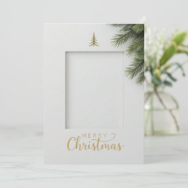 Minimalistische kerst Kaart met fotoruimte