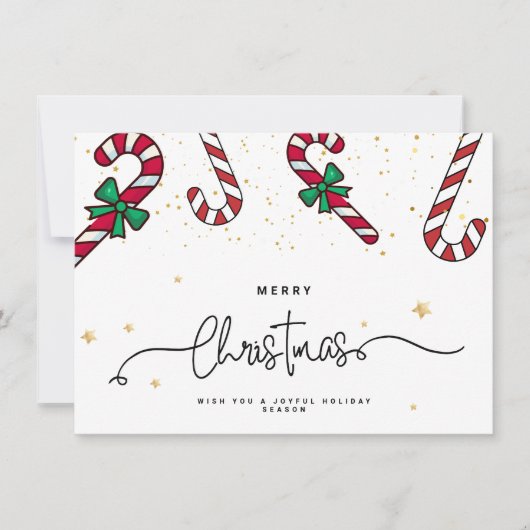 Minimalistische kerst Kaart Prettige feestdagen, e (Voorkant)