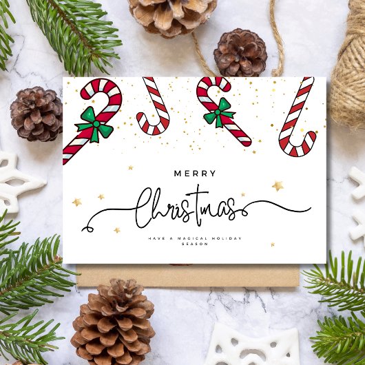 Minimalistische kerst Kaart Prettige feestdagen, e