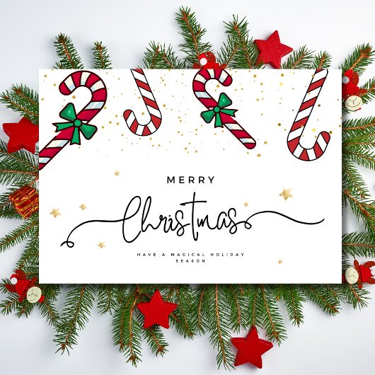 Minimalistische kerst Kaart Prettige feestdagen, e