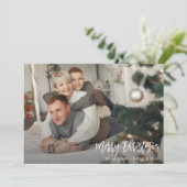 Minimalistische Kerst met Foto Kaart (Staand voorkant)