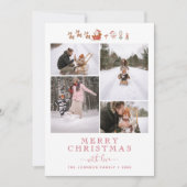 Minimalistische kerst met fotokaart kaart (Voorkant)