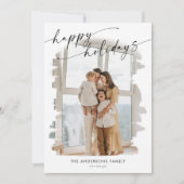 Minimalistische kerst met fotokaart kaart (Voorkant)