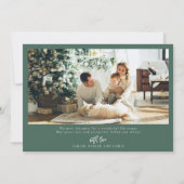 Minimalistische kerst met fotokaart kaart (Achterkant)