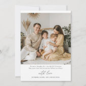 Minimalistische kerst met fotokaart kaart (Achterkant)