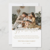 Minimalistische kerst met fotokaart kaart (Voorkant)