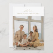 Minimalistische kerst met fotokaart kaart (Achterkant)