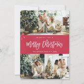 Minimalistische kerst met fotokaart kaart (Voorkant)