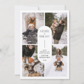 Minimalistische kerst met fotokaart kaart (Voorkant)