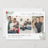 Minimalistische kerst met fotokaart kaart (Voorkant)