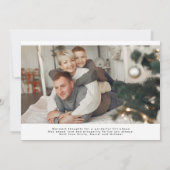 Minimalistische kerst met fotokaart kaart (Achterkant)