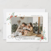 Minimalistische kerst met fotokaart kaart (Voorkant)