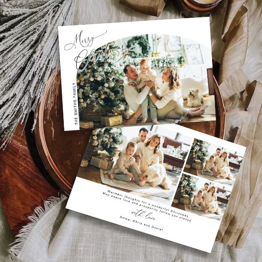 Minimalistische kerst met fotokaart kaart