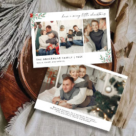 Minimalistische kerst met fotokaart kaart