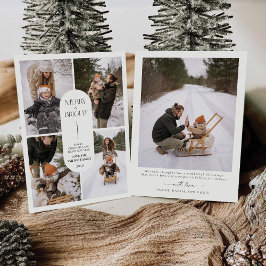 Minimalistische kerst met fotokaart kaart