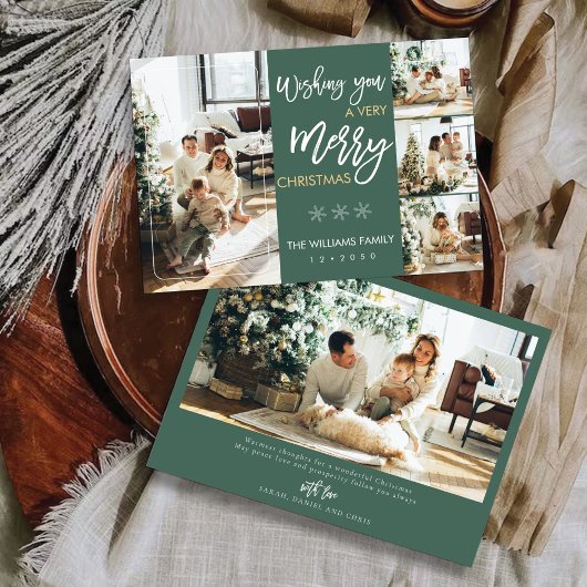 Minimalistische kerst met fotokaart kaart