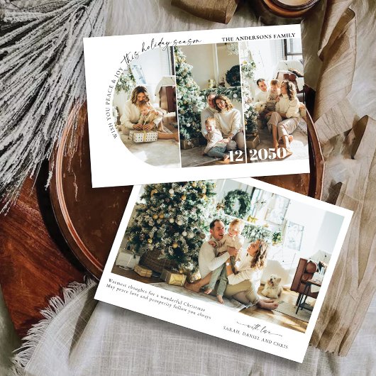 Minimalistische kerst met fotokaart kaart