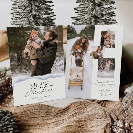 Minimalistische kerst met fotokaart kaart