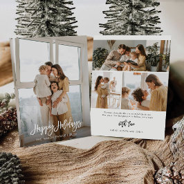 Minimalistische kerst met fotokaart kaart