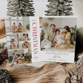 Minimalistische kerst met fotokaart kaart