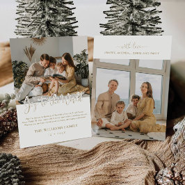 Minimalistische kerst met fotokaart kaart