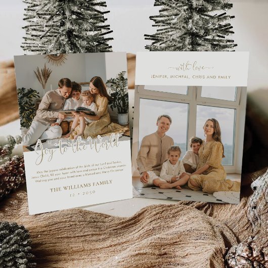 Minimalistische kerst met fotokaart kaart