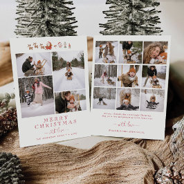 Minimalistische kerst met fotokaart kaart