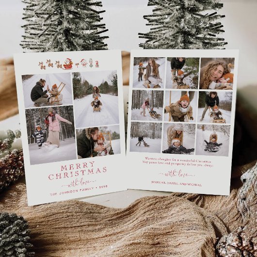 Minimalistische kerst met fotokaart kaart