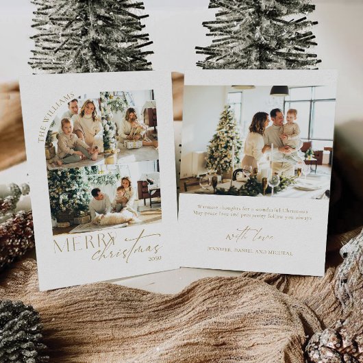 Minimalistische kerst met fotokaart kaart