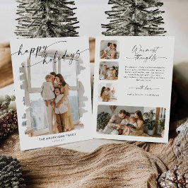 Minimalistische kerst met fotokaart kaart