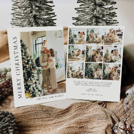 Minimalistische kerst met fotokaart kaart
