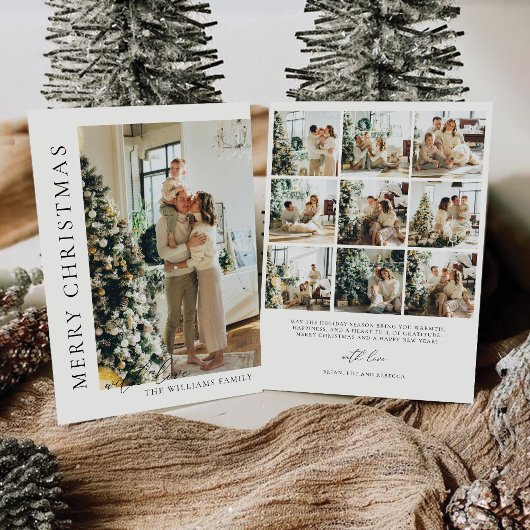 Minimalistische kerst met fotokaart kaart