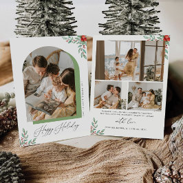 Minimalistische kerst met fotokaart kaart