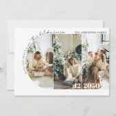 Minimalistische kerst met fotokaart kaart (Voorkant)