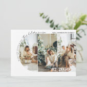 Minimalistische kerst met fotokaart kaart (Staand voorkant)